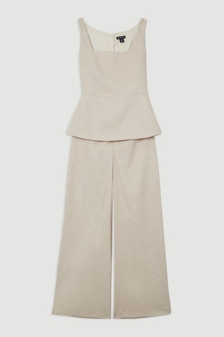 Herringbone Wide Leg Tailored Jumpsuit - Image 4