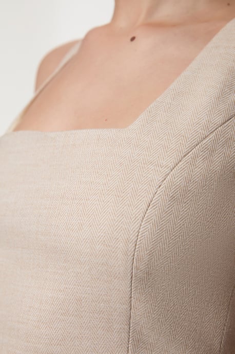 Herringbone Wide Leg Tailored Jumpsuit - Image 5