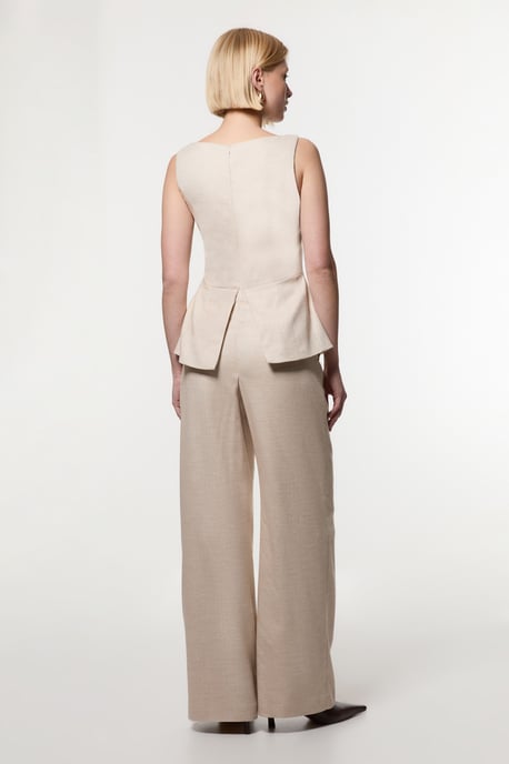 Herringbone Wide Leg Tailored Jumpsuit - Image 6