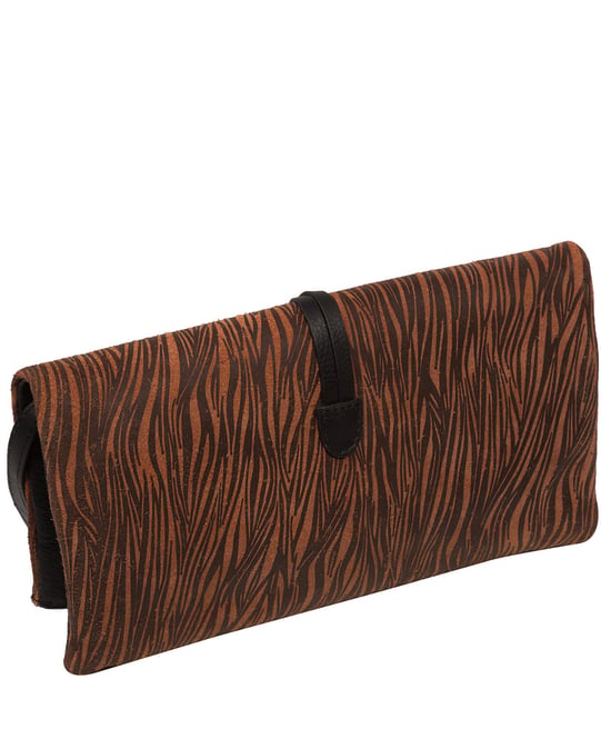 'Selene' Animal Print Nappa Leather Cross Body Clutch Bag - Image 3