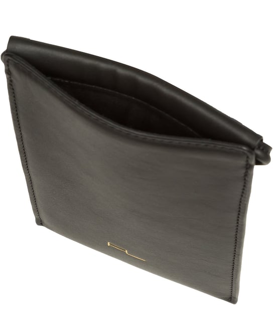 'Lana' Black Nappa Leather Cross Body Phone Bag - Image 4