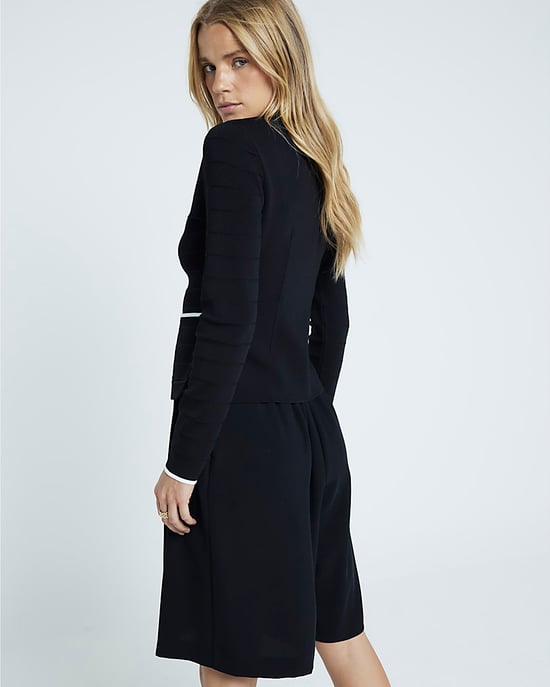 River Island Womens Cardigan Black Knit Button Up Military - Image 3