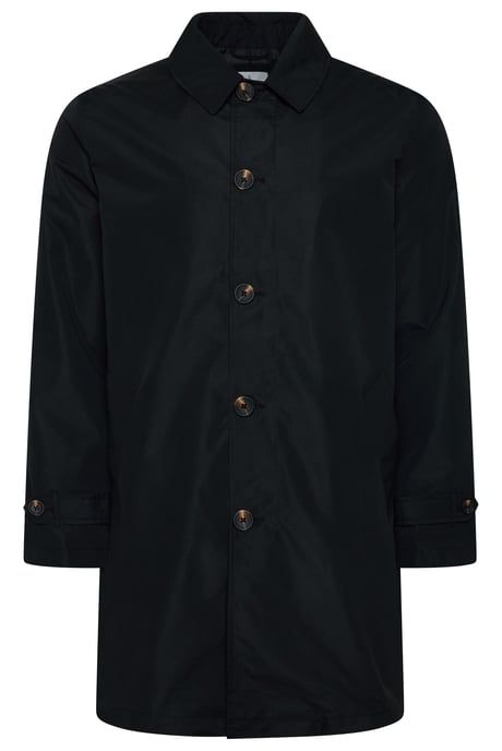 James Grey Hawk Basic Raincoat in Black - Image 1