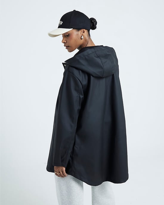 River Island Womens Rain Coat Black Hooded - Image 3