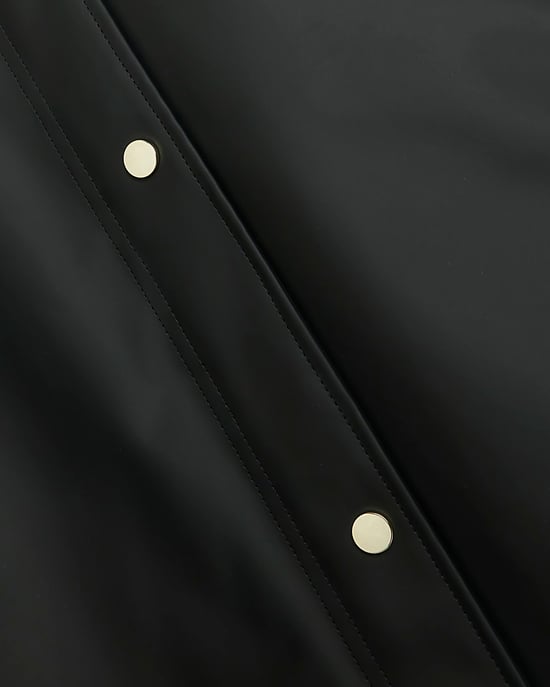River Island Womens Rain Coat Black Hooded - Image 4