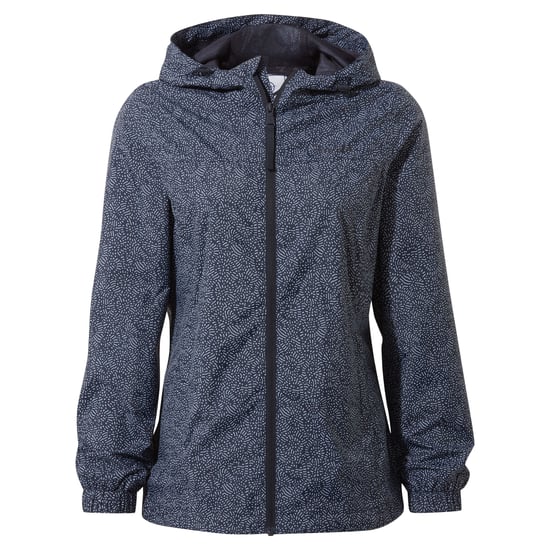 Craven Womens Waterproof Packaway Jacket - Dk Indigo Abstract Print - Image 5