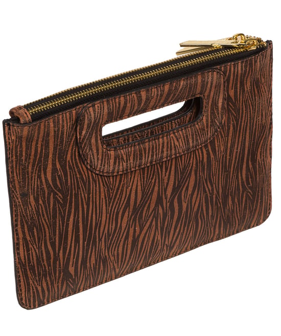 'Esher' Animal Print Nappa Leather Clutch Bag - Image 5