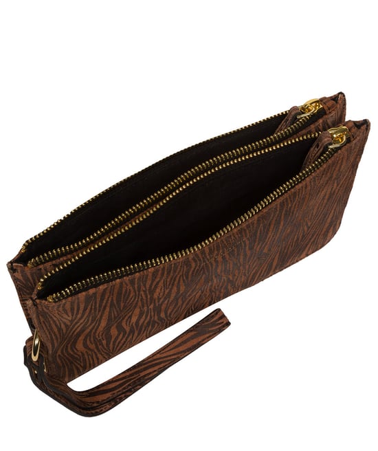 'Addison' Animal Print Nappa Leather Clutch Bag - Image 4