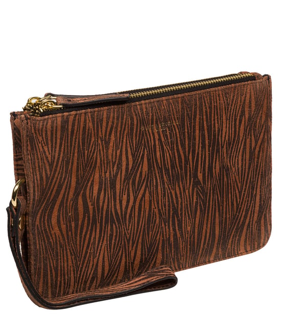 'Addison' Animal Print Nappa Leather Clutch Bag - Image 5