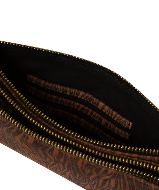 'Addison' Animal Print Nappa Leather Clutch Bag - Image 6