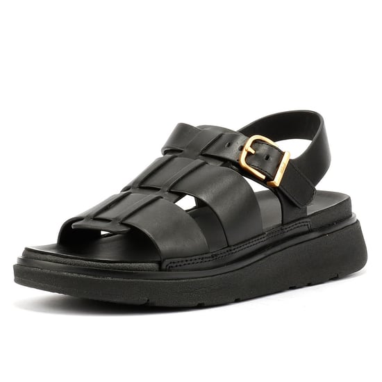 FitFlop GEN-FF Fisherman Dames Zwart Leren Sandalen - Image 3