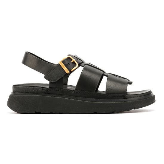 FitFlop GEN-FF Fisherman Dames Zwart Leren Sandalen - Image 5
