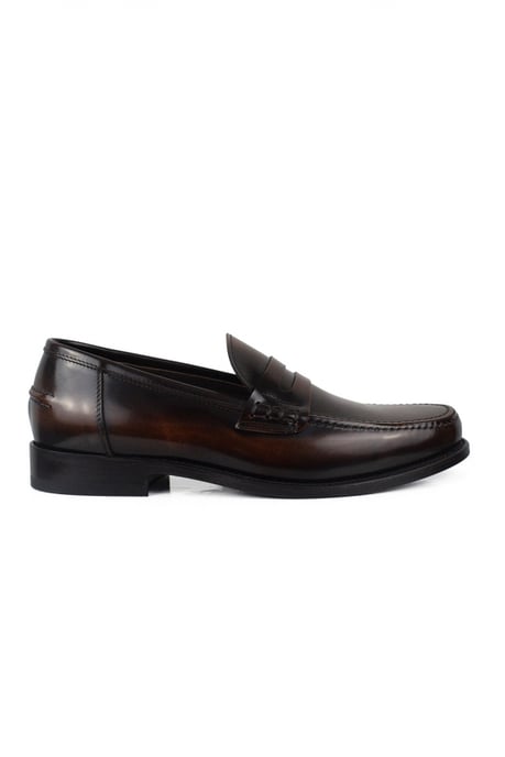 Alberto leren mocassins bruin - Image 1