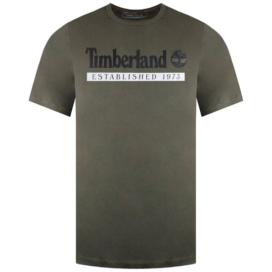 Timberland Established 1973 Mens Dark Green T-Shirt - Image 1