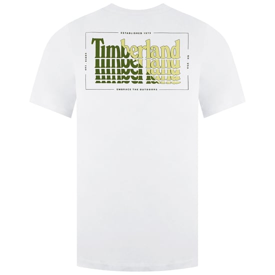 Timberland Stacked Mens White T-Shirt - Image 2