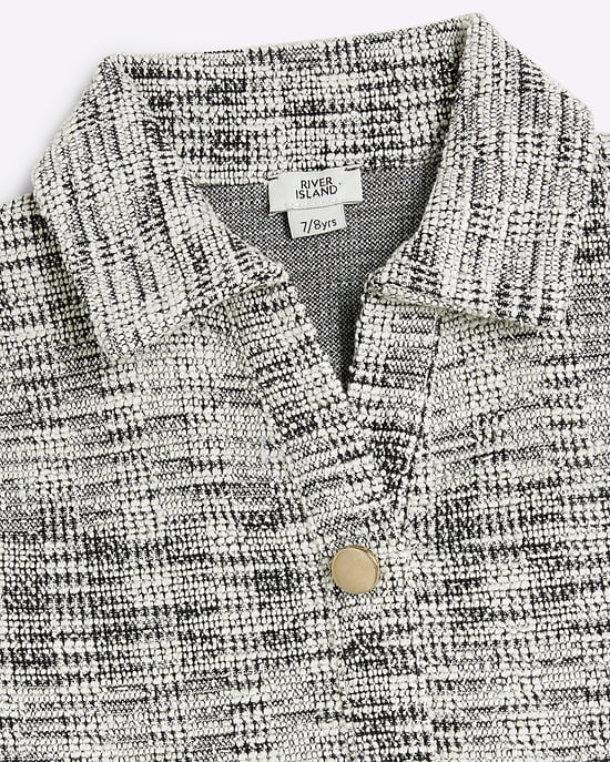 River Island Girls Polo Top & Kickflare Set Grey - Image 3