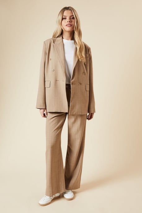 Oversized Double Breasted Stripe Blazer - Image 2