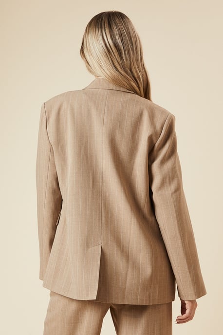 Oversized Double Breasted Stripe Blazer - Image 3