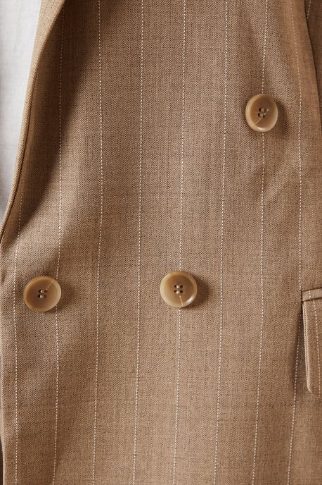Oversized Double Breasted Stripe Blazer - Image 5