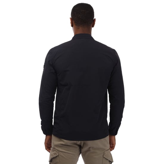 Men's Weekend Offender Granville Pocket Nylon Overshirt in Navy - Image 3