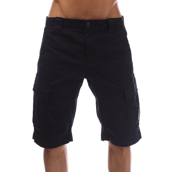 Men's C.P. Company Stretch Sateen Cargo Shorts in Navy - Image 1