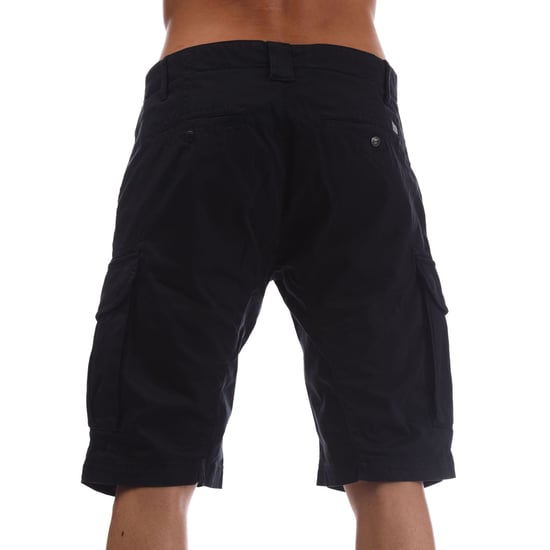 Men's C.P. Company Stretch Sateen Cargo Shorts in Navy - Image 3