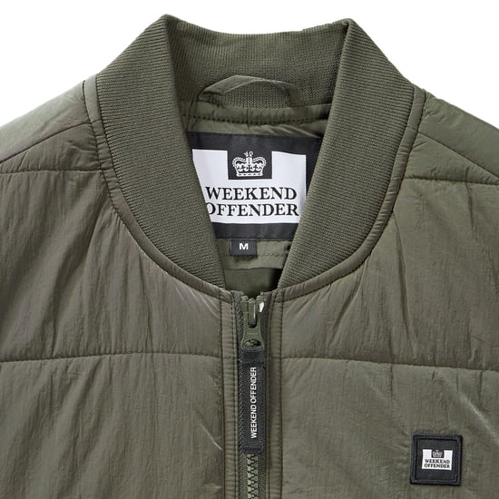 Men's Weekend Offender Saharun Lightweight Quilted Gilet in Green - Image 4