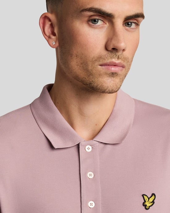 Lyle &amp; Scott Field Thistle Roze Effen Poloshirt - Image 4