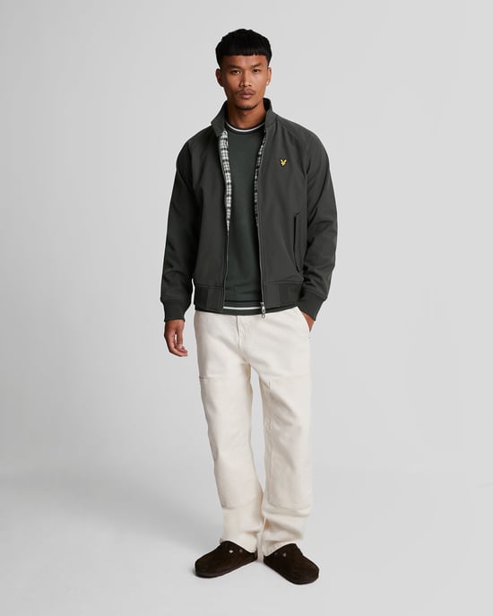 Lyle & Scott merkembleem Gunmetal grijs softshell jack - Image 2