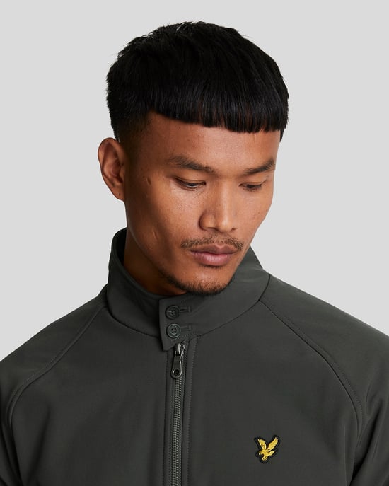 Lyle & Scott merkembleem Gunmetal grijs softshell jack - Image 4
