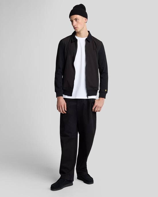 Lyle & Scott Softshell Hybrid Track Jacket - Black - Image 2
