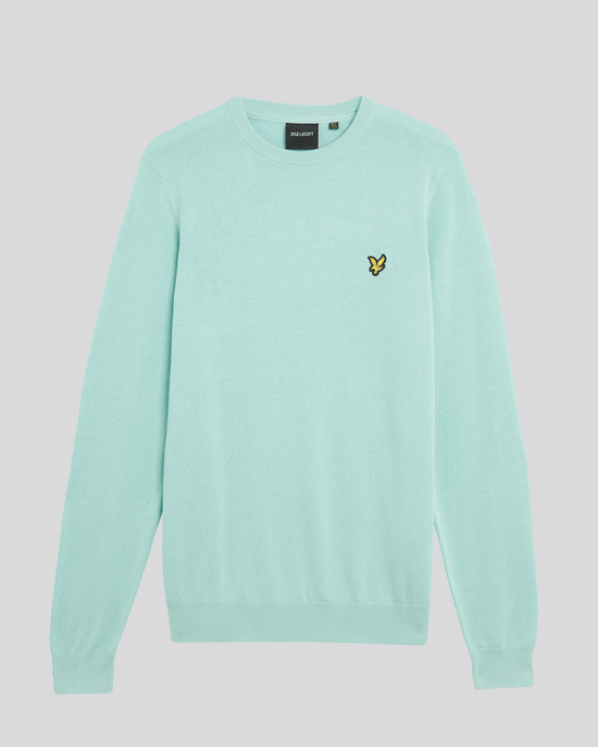 Lyle & Scott Cotton Crew Neck Jumper - Blue - Image 4