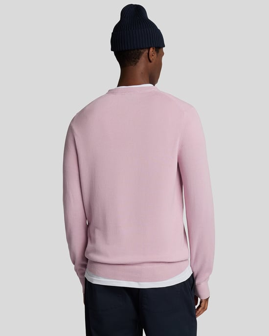 Lyle & Scott Katoenen Ronde Hals Trui - Roze - Image 3