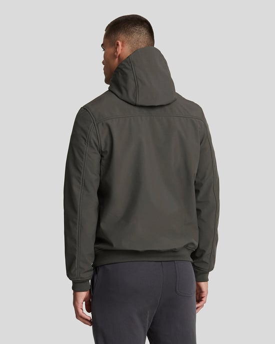 Lyle & Scott Fleecematerial Bak Softshell Jacka - Grå - Image 3
