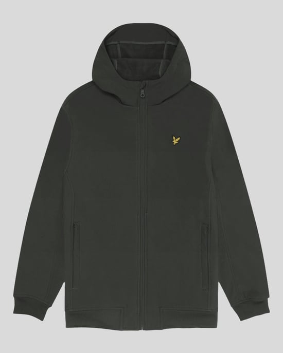 Lyle & Scott Fleecematerial Bak Softshell Jacka - Grå - Image 5