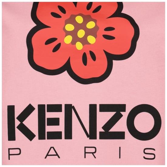 Kenzo Paris Flower Logo Rose Pink Sweatshirt - Image 3