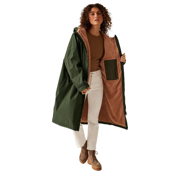 Regatta Waterdichte fleece gevoerde luierjas voor volwassenen (Donkere Khaki) - Image 3