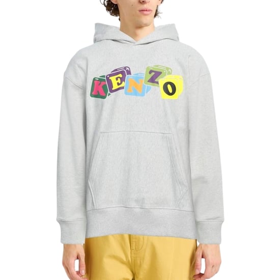 Kenzo Colored Block Logo Grå Hoodie - Image 3