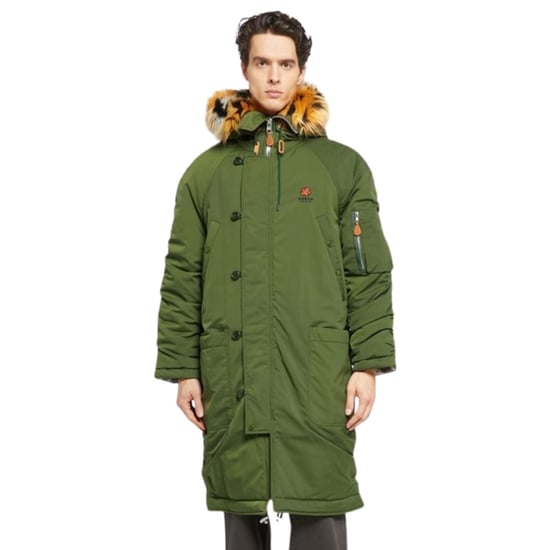 Kenzo Padded Parka Dark Khaki Green Jacka - Image 3