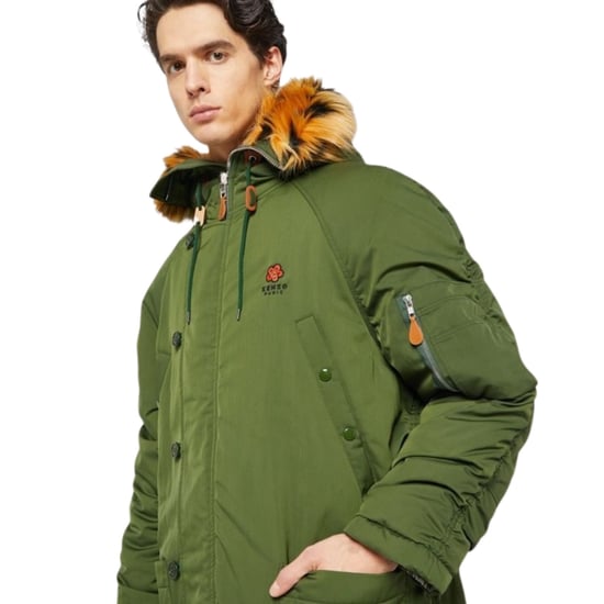 Kenzo Padded Parka Dark Khaki Green Jacka - Image 4