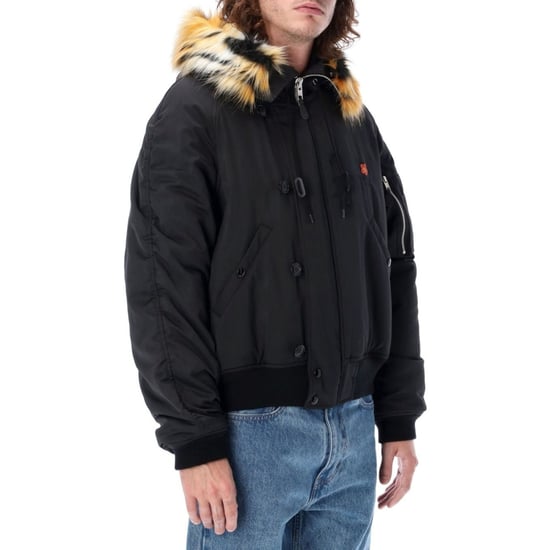 Kenzo Plain Black Bomberjacka - Image 4