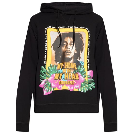Dsquared2 Cool Fit Bob Marley logotyp svart huvtröja - Image 1