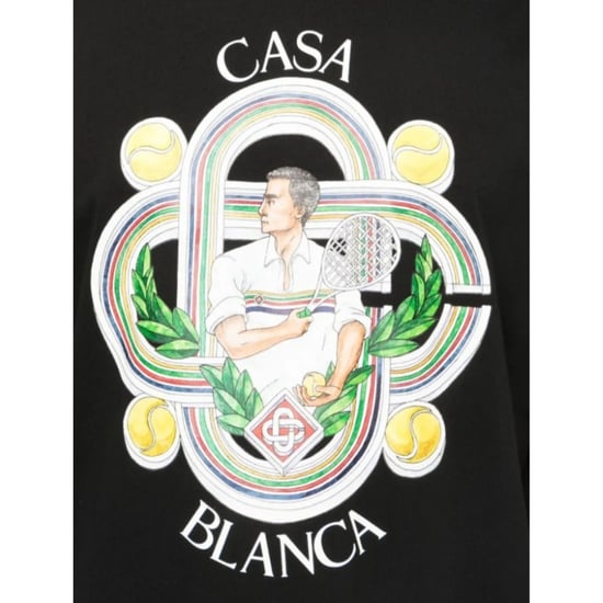 Casablanca Le Joueur Design Black T-Shirt - Image 3