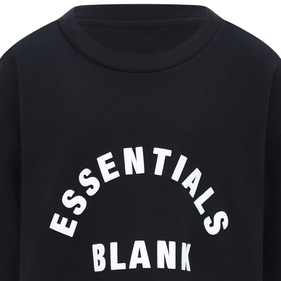 Boy's Blank Essentials Juniors Regular-Fit T-Shirt in Black - Image 3