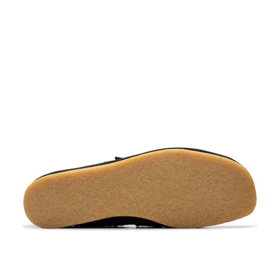 Men's Clarks Weaver Suede Shoes in Black - Image 3