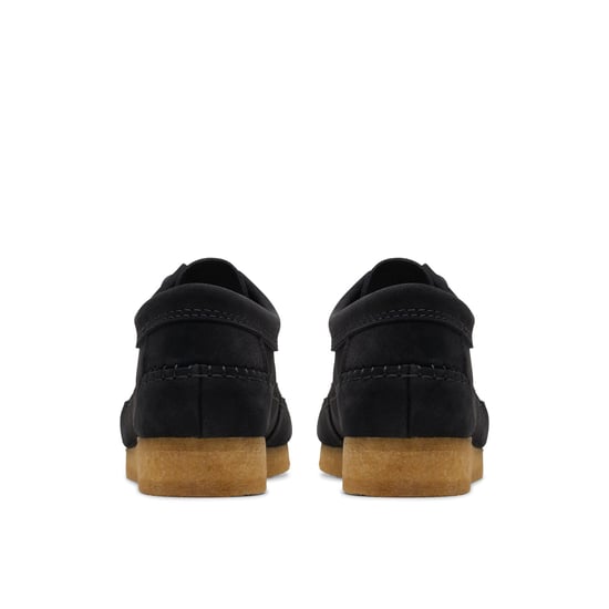 Men's Clarks Weaver Suede Shoes in Black - Image 5