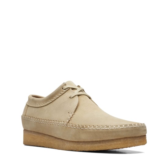 Men's Clarks Weaver Suede Shoes in Brown - Image 2