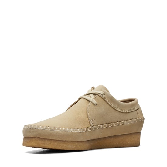 Men's Clarks Weaver Suede Shoes in Brown - Image 4