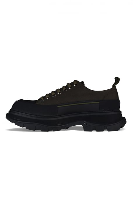 Alexander McQueen sneakers met loopvlak glad kaki - Image 3