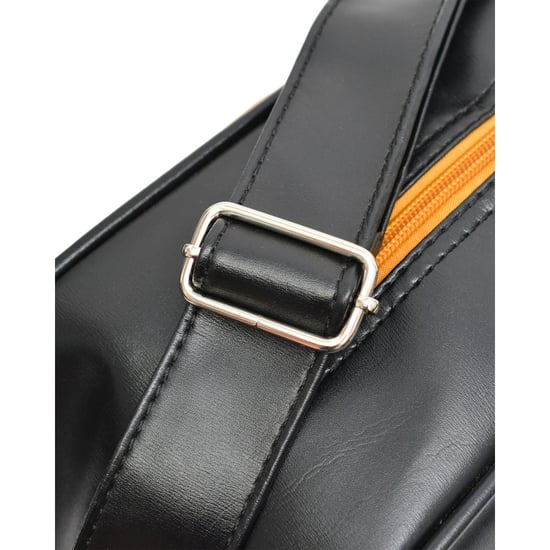 Lambretta Unisex Volwassen Logo Cabin Tas (Zwart/Mosterd) - Image 3